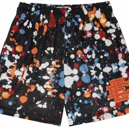 Eric Emanuel EE Shorts Black Splatter